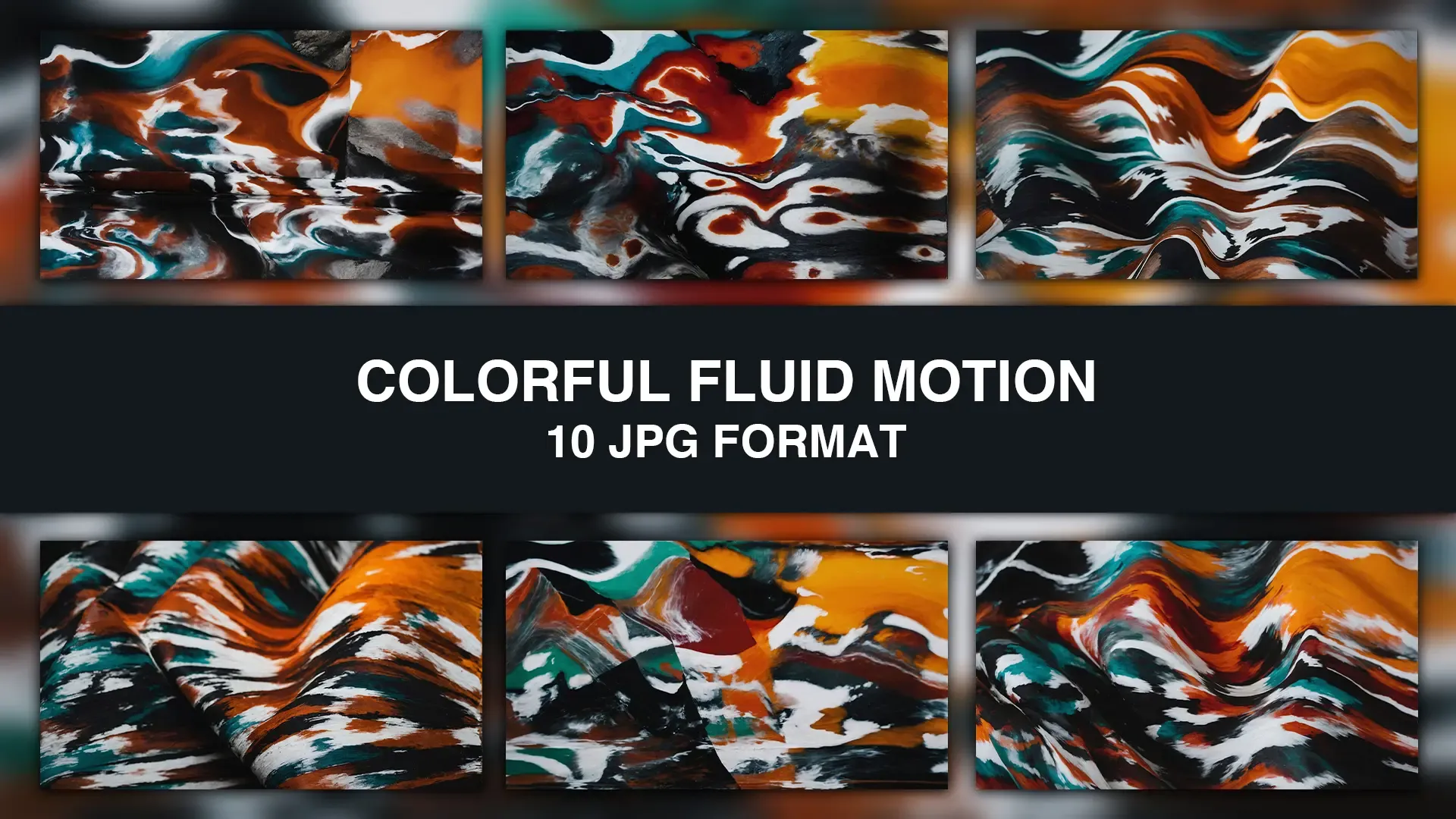 Colorful Fluid Motion Background Pack of 10 Images